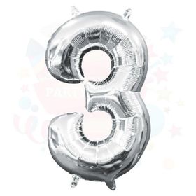 Nedi 10764 3 40 Rakam Gümüş Folyo Balon