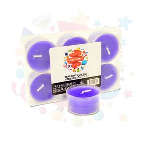 Nedi 11382 20 gr Tea Light Kokulu 6'lı Mor Mum