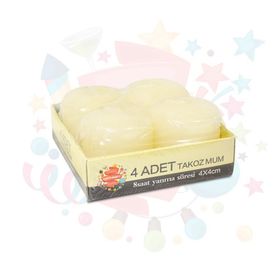 Nedi 11384 4"lü Krem 4x4 cm Takoz Mum