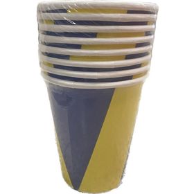 Nedi 38192 Sarı Lacivert 8'li Karton Bardak
