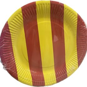 Nedi 38910 Sarı Kırmızı 8'li 22 cm Karton Tabak