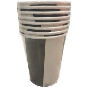 Nedi 38932 Siyah Beyaz 8'li Karton Bardak