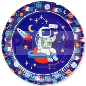 Nedi 52395 Uzay ve Astronot 8'li 22 cm Karton Tabak