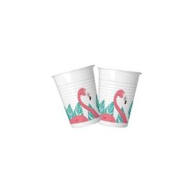 Nedi 8041225 8'li Flamingo Desenli Plastik Bardak