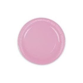 Nedi 84522 Düz Makaron Pembe 8'li 22 cm Karton Tabak