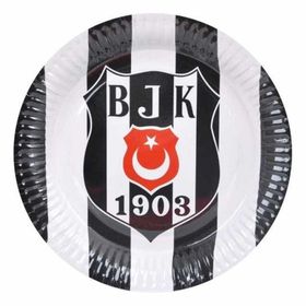 Nedi BJK1619 Beşiktaş Lisanslı 8'li 23 cm Karton Tabak