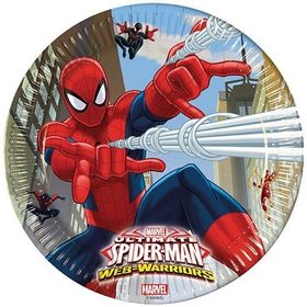 Nedi Lisanslı 8 Adet Spiderman Crime Fighter 95043 23 cm Karton Tabak
