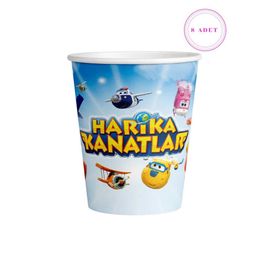 Nedi Lisanslı 8'li Harika Kanatlar 86511 Karton Bardak