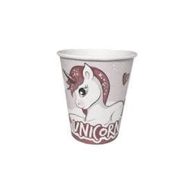 Nedi Lisanslı 8'li Rainbow Unicorn 2005101 Karton Bardak
