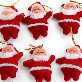 Nedi Noel Baba Kırmızı 6 Adet AS14 Yılbaşı Ağaç Süsü