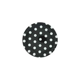 Nedi TKT11015 Siyah Puantiyeli 10'lu 23 cm Karton Tabak