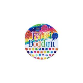 Nedi TKT8001 İyiki Doğdun Gökkuşağı 10'lu 23 cm Karton Tabak