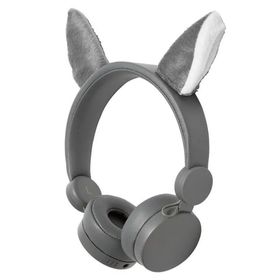 Nedis HPWD4000GY Willy Wolf Gri Çıkarılabilir Aksesuarlı Kulak Üstü Çocuk Kulaklığı