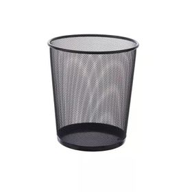 Need ND-1030 Tam Delikli Metal Fileli Siyah Çöp Kovası