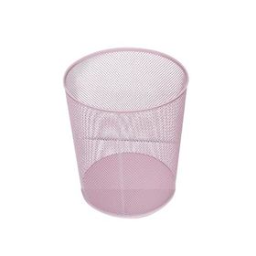 Need ND-1044 Tam Delikli Metal Fileli Toz Pembe Çöp Kovası