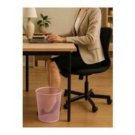 Need ND-1044 Tam Delikli Metal Fileli Toz Pembe Çöp Kovası