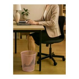 Need ND-1044 Tam Delikli Metal Fileli Toz Pembe Çöp Kovası