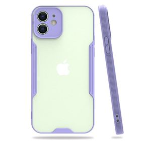 Nefertiya iPhone 12 Platin Lila Silikon Kılıf