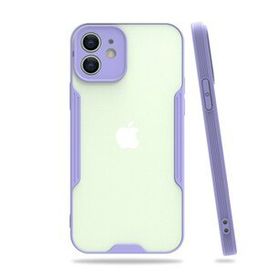 Nefertiya iPhone 12 Platin Lila Silikon Kılıf