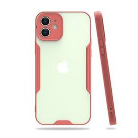 Nefertiya iPhone 12 Platin Pembe Silikon Kılıf