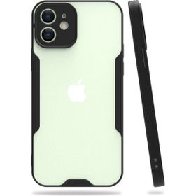 Nefertiya iPhone 12 Platin Siyah Silikon Kılıf