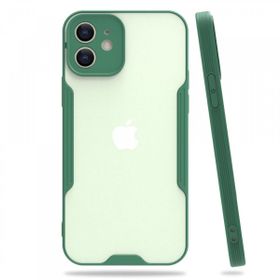 Nefertiya iPhone 12 Platin Yeşil Silikon Kılıf