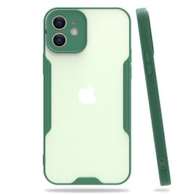 Nefertiya iPhone 12 Platin Yeşil Silikon Kılıf