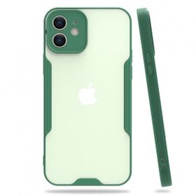 Nefertiya iPhone 12 Platin Yeşil Silikon Kılıf