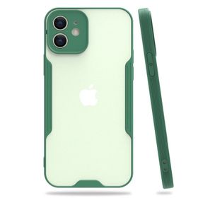 Nefertiya iPhone 12 Platin Yeşil Silikon Kılıf