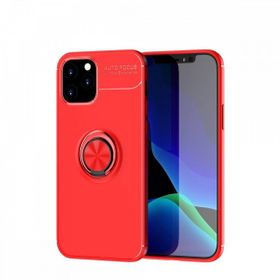 Nefertiya iPhone 12 Range Yüzüklü Kırmızı Silikon Kılıf