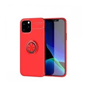 Nefertiya iPhone 12 Range Yüzüklü Kırmızı Silikon Kılıf