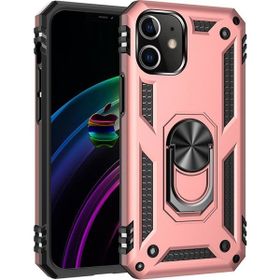 Nefertiya iPhone 12 Sofya Yüzüklü Rose Silikon Kapak Kılıf