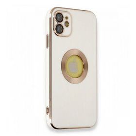 Nefertiya iPhone 12 Store Beyaz Silikon Kılıf