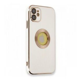 Nefertiya iPhone 12 Store Beyaz Silikon Kılıf