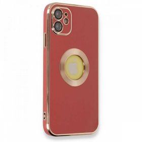 Nefertiya iPhone 12 Store Kırmızı Silikon Kılıf