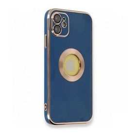 Nefertiya iPhone 12 Store Mavi Silikon Kılıf