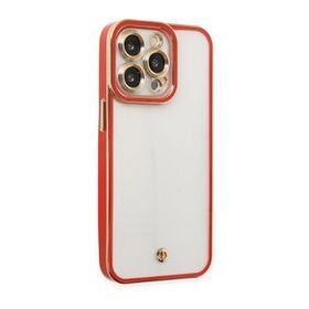 Nefertiya iPhone 13 Pro Liva Lens Kırmızı Silikon Kılıf