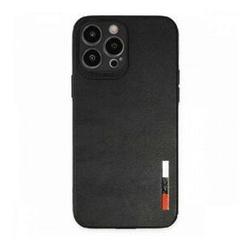 Nefertiya iPhone 13 Pro Loop Siyah Deri Silikon Kılıf