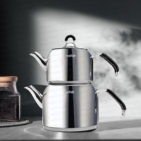 Nehir 29005 Modern Mini Çelik Çaydanlık Takımı