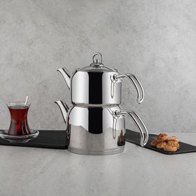 Nehir 29005 Modern Mini Çelik Çaydanlık Takımı