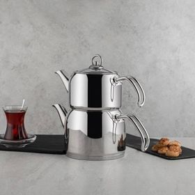 Nehir 29005 Modern Mini Çelik Çaydanlık Takımı