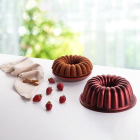 Nehir Açelya Bordo 26 cm Döküm Kek Kalıbı
