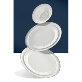 Nehir Camelia Platin Yaldızlı 28 Parça Porselen Yemek Takımı