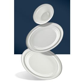 Nehir Camelia Platin Yaldızlı 28 Parça Porselen Yemek Takımı