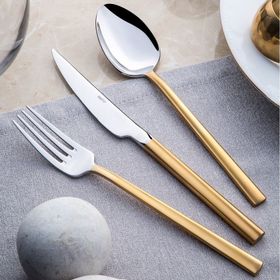 Nehir Dalyan Altın Saten 30 Parça Çatal Kaşık Bıçak Takımı