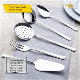 Nehir Katre 5 Parça Sade Servis Takımı