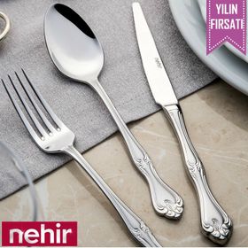 Nehir Lalezar Saten 60 Parça Çatal Kaşık Bıçak Takımı