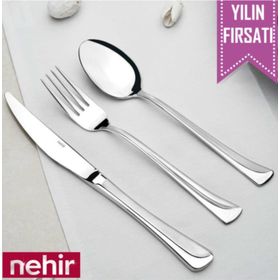 Nehir Maksi Saten Çelik 12 Adet Yemek Bıçağı
