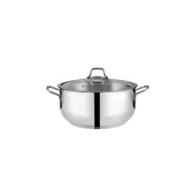 Nehir Silver Çelik 24 cm Derin Tencere