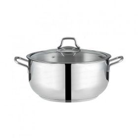 Nehir Silver Çelik 24 cm Derin Tencere